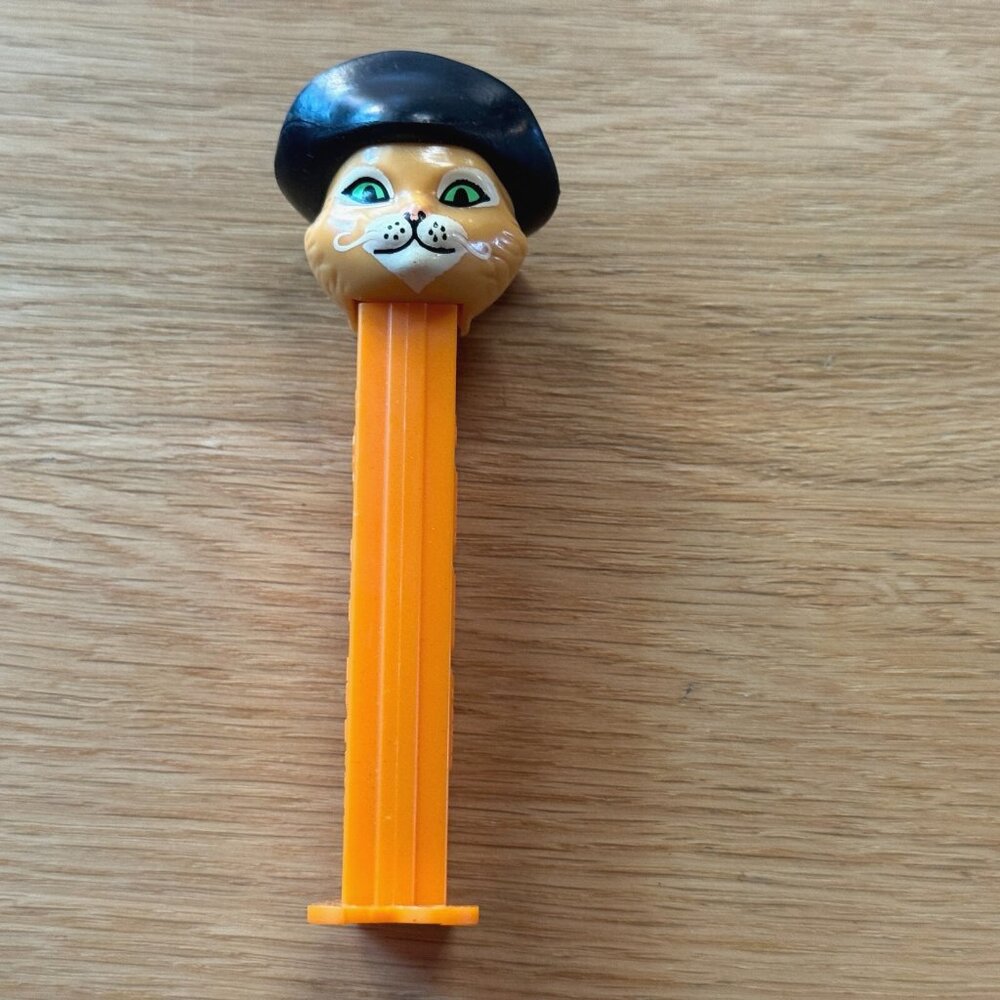 PEZ Candy Dispenser Puss 'n Boots, DreamWorks Shrek, Hungary Circa 2007 (US)
